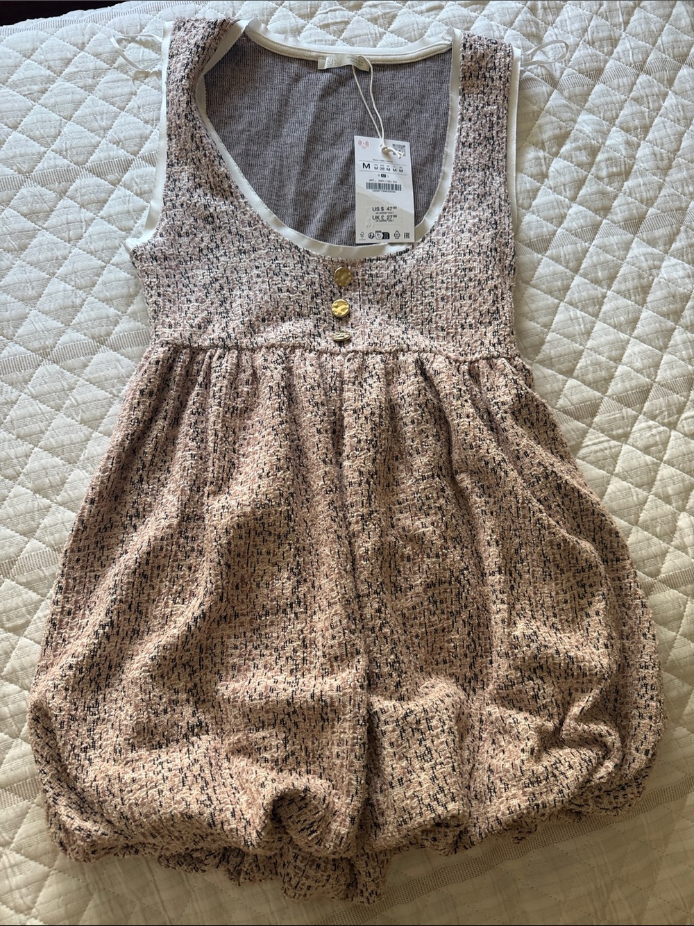 Zara Babydoll Dress, NWT
